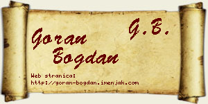 Goran Bogdan vizit kartica